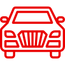 Red Car Bumper Icon