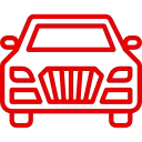 Red Car Bumper Icon