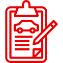 Car Document Icon Red