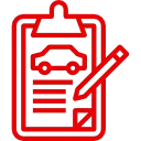 Car Document Icon Red