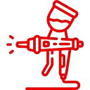 Spray paint red icon